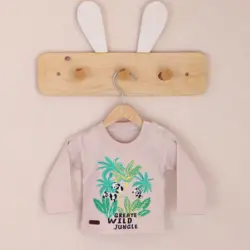 بلوز آستین بلند طرح خرس پاندا