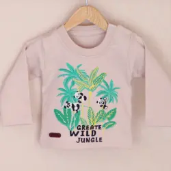 بلوز آستین بلند طرح خرس پاندا