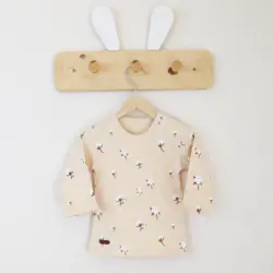 بلوز آستین بلند طرح گل پنبه tik tak