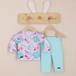 بلوز آستین بلند و شلوار طرح آبرنگ