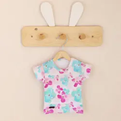 بلوز آستین کوتاه طرح آبرنگ