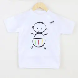 بلوز آستین کوتاه طرح پسرک سفید