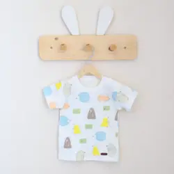 بلوز آستین کوتاه طرح جوجه تیغی