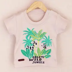 بلوز آستین کوتاه طرح خرس پاندا