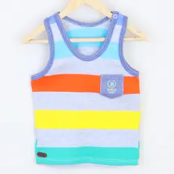 رکابی طرح راه راه برگ سبز