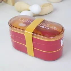 ظرف غذا لانچ باکس 800 میل دو طبقه دور کش lunch box