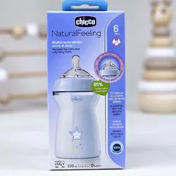شیشه شیر چیکو مدل نچرال فیلینگ گنجایش 330 میلی لیتر chicco