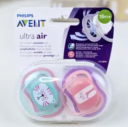پستانک ارتودنسی تکی جعبه باز +18 ماه AVENT