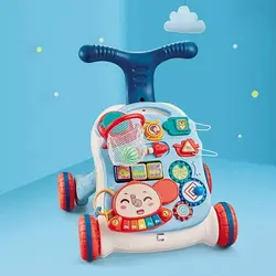 واکر نوزاد کیکابو مدل play & Grow سه کاره رنگ آبی  کد ۳۰۰۷۵ kikkaboo