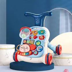 واکر نوزاد کیکابو مدل play & Grow سه کاره رنگ آبی  کد ۳۰۰۷۵ kikkaboo