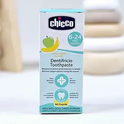 خمیردندان بدون فلوراید چیکو با اسانس سیب و موز CHICCO