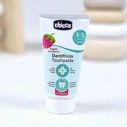خمیردندان بدون فلوراید چیکو با اسانس توت فرنگی CHICCO