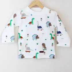 بلوز آستین بلند طرح دینو tik tak