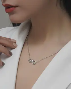 گردنبند وارداتی صد زبان زنده دنیا دوستت دارم بی نهایت کد 20017