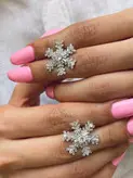 گوشواره نقره مدل دونه برف کد 008