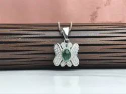 مدال توگردنی نقره زمرد اصل زامبیا
