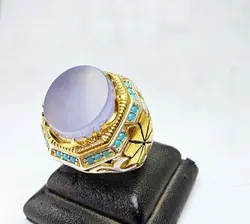 انگشتر نقره عقیق کبود یمن اصل - جواهر خاص