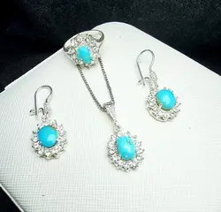 نیم ست فیروزه نیشابور اصل - جواهر خاص