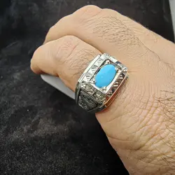 انگشتر نقره فیروزه نیشابور اصل - جواهر خاص