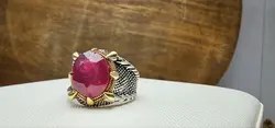 انگشتر نقره یاقوت قرمز اصل - جواهر خاص