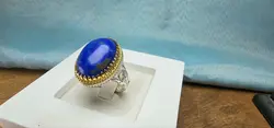 انگشتر نقره لاجورد افغانی اصل - جواهر خاص
