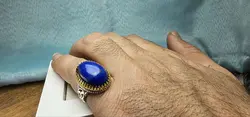 انگشتر نقره لاجورد افغانی اصل - جواهر خاص