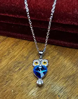 مدال توگردنی سوارسکی طرح جغد - جواهر خاص