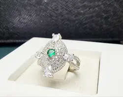 انگشتر نقره زنانه ۵ نگین زیبا - جواهر خاص