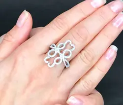 انگشتر نقره زنانه جواهری میکرو - جواهر خاص