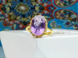 انگشتر نقره زنانه آماتیس اصل - جواهر خاص