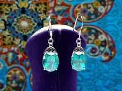 گوشواره توپاز سبز اصل - جواهر خاص