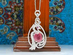 مدال توگردنی یاقوت قرمز اصل - جواهر خاص