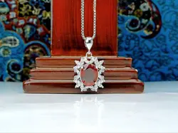 مدال توگردنی گارنت اصل - جواهر خاص