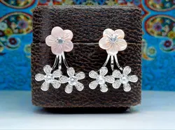 گوشواره جواهری صدف اصل - جواهر خاص