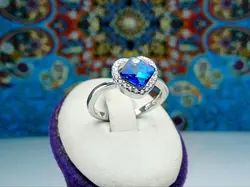 انگشتر نقره زنانه جواهری سوارسکی - جواهر خاص