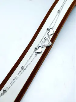 دستبند زنجیری طرح قلب - جواهر خاص