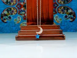 مدال توگردنی جواهری طرح ماه و ستاره - جواهر خاص