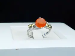 انگشتر نقره زنانه عقیق یمن اصلی الماس تراش - جواهر خاص