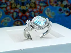 انگشتر نقره زنانه توپاز سوئیسی اصل - جواهر خاص