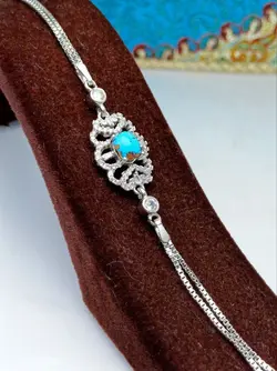 دستبند فیروزه نیشابور اصل - جواهر خاص