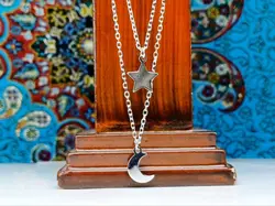 مدال توگردنی طرح ماه و ستاره - جواهر خاص