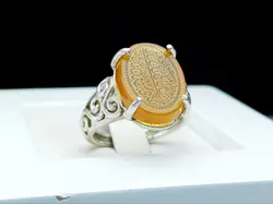 انگشتر نقره زنانه عقیق یمن اصل - جواهر خاص