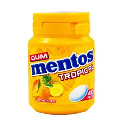 ادامس منتوس قوطی با طعم میوه های استوایی (mentos) 56 گرم