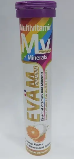 قرص جوشان 82 گرمی مولتی ویتامین Evam