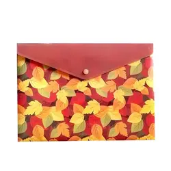 پوشه دکمه دار پاپکو مدل برگهای پاییزی کد P-110