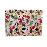 پوشه دکمه دار پاپکو مدل جغد و طوطی کد P-116