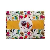 پوشه دکمه دار پاپکو مدل جغد و طوطی کد P-116