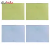 پوشه دکمه دار پاپکو مدل شفاف کد A4-104 بسته 4 عددی