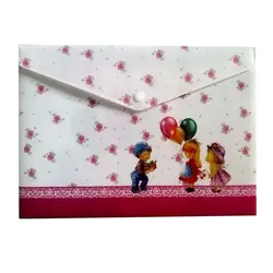 پوشه دکمه دار پاپکو مدل کودکان با بادکنک کد P-101