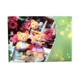 پوشه دکمه دار پاپکو مدل سه خرس نوازنده کد P-112